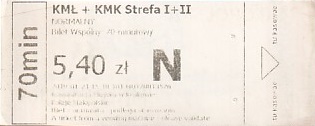 Communication of the city: Kraków (Polska) - ticket abverse. 