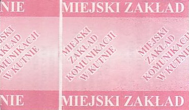 Communication of the city: Kutno (Polska) - ticket abverse