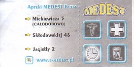 Communication of the city: Kutno (Polska) - ticket reverse