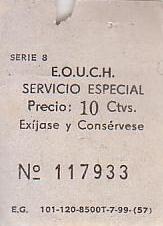Communication of the city: La Habana (Kuba) - ticket abverse. 