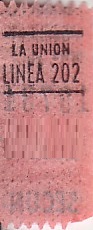 Communication of the city: La Plata (Argentyna) - ticket reverse