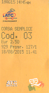 Communication of the city: La Spezia (Włochy) - ticket abverse