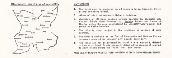 Communication of the city: Lancaster (Wielka Brytania) - ticket reverse
