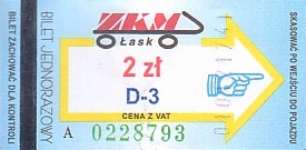 Communication of the city: Łask (Polska) - ticket abverse