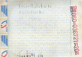 Communication of the city: Leipzig (Niemcy) - ticket abverse