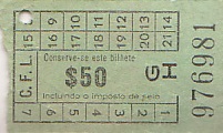 Communication of the city: Lisboa (Portugalia) - ticket abverse. 