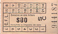 Communication of the city: Lisboa (Portugalia) - ticket abverse. 