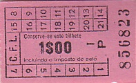 Communication of the city: Lisboa (Portugalia) - ticket abverse
