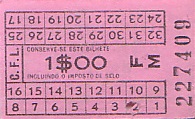Communication of the city: Lisboa (Portugalia) - ticket abverse