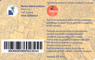 Communication of the city: Ljubljana (Słowenia) - ticket reverse