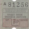 Communication of the city: Llandudno (Wielka Brytania) - ticket abverse