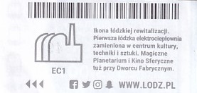 Communication of the city: Łódź (Polska) - ticket reverse