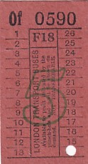 Communication of the city: London (Wielka Brytania) - ticket abverse. 