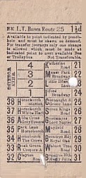 Communication of the city: London (Wielka Brytania) - ticket reverse