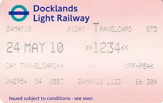 Communication of the city: London (Wielka Brytania) - ticket abverse.