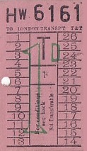 Communication of the city: London (Wielka Brytania) - ticket abverse.