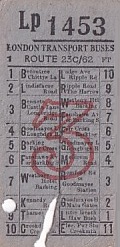 Communication of the city: London (Wielka Brytania) - ticket abverse. 