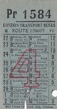 Communication of the city: London (Wielka Brytania) - ticket abverse. 
