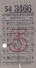 Communication of the city: London (Wielka Brytania) - ticket abverse. 