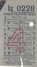 Communication of the city: London (Wielka Brytania) - ticket abverse. 