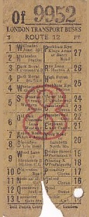 Communication of the city: London (Wielka Brytania) - ticket abverse. 
