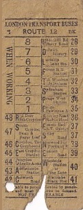 Communication of the city: London (Wielka Brytania) - ticket reverse