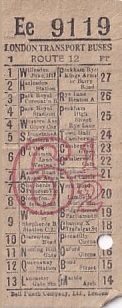 Communication of the city: London (Wielka Brytania) - ticket abverse. 