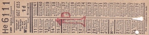 Communication of the city: London (Wielka Brytania) - ticket abverse.