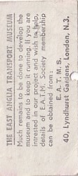 Communication of the city: London (Wielka Brytania) - ticket reverse