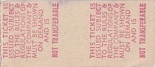 Communication of the city: Long Melford (Wielka Brytania) - ticket reverse