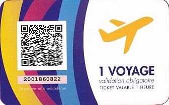 Communication of the city: Lourdes (Francja) - ticket abverse. <IMG SRC=img_upload/_0wymiana2.png>