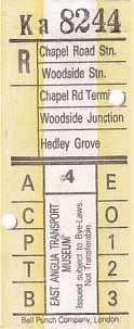 Communication of the city: London (Wielka Brytania) - ticket abverse. 