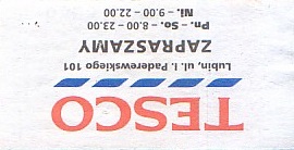 Communication of the city: Lubin (Polska) - ticket reverse