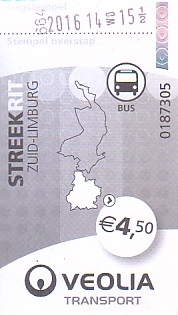 Communication of the city: Maastricht (Holandia) - ticket abverse. 