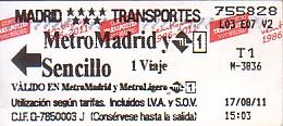 Communication of the city: Madrid (Hiszpania) - ticket abverse. <IMG SRC=img_upload/_0wymiana2.png><IMG SRC=img_upload/_0wymiana3.png>