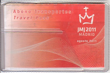 Communication of the city: Madrid (Hiszpania) - ticket abverse. legitymacja, okolicznościowy - Światowe Dni Młodzieży 2011