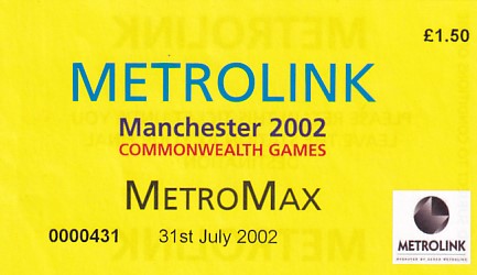 Communication of the city: Manchester (Wielka Brytania) - ticket abverse