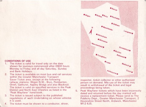 Communication of the city: Manchester (Wielka Brytania) - ticket reverse