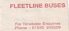 Communication of the city: Markfield (Wielka Brytania) - ticket abverse.