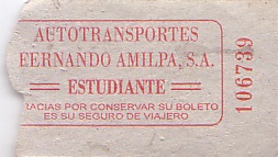 Communication of the city: Mexicali (Meksyk) - ticket abverse. 