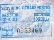 Communication of the city: México (Meksyk) - ticket abverse