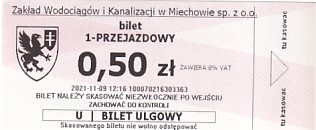 Communication of the city: Miechów (Polska) - ticket abverse
