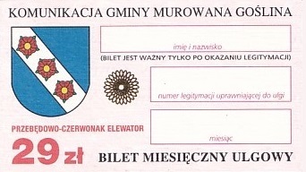 Communication of the city: Murowana Goślina (Polska) - ticket abverse