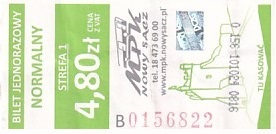 Communication of the city: Nowy Sącz (Polska) - ticket abverse