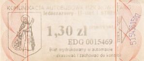 Communication of the city: Nowy Targ (Polska) - ticket abverse