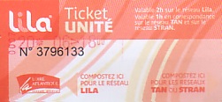 Communication of the city: Nantes (Francja) - ticket abverse