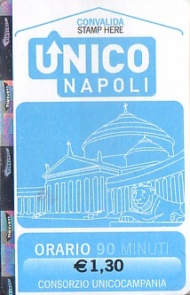 Communication of the city: Napoli (Włochy) - ticket abverse. 