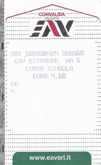 Communication of the city: Napoli (Włochy) - ticket abverse