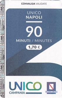 Communication of the city: Napoli (Włochy) - ticket abverse