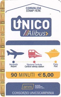 Communication of the city: Napoli (Włochy) - ticket abverse